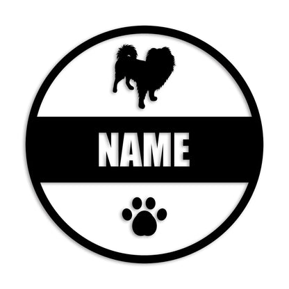 狆 ちん 文字入れ可能 ペット 犬 カッティング ステッカー (st-142-130)