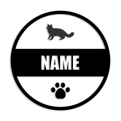 ターキッシュバン 文字入れ可能 ペット 猫 カッティング ステッカー (st-142-158)