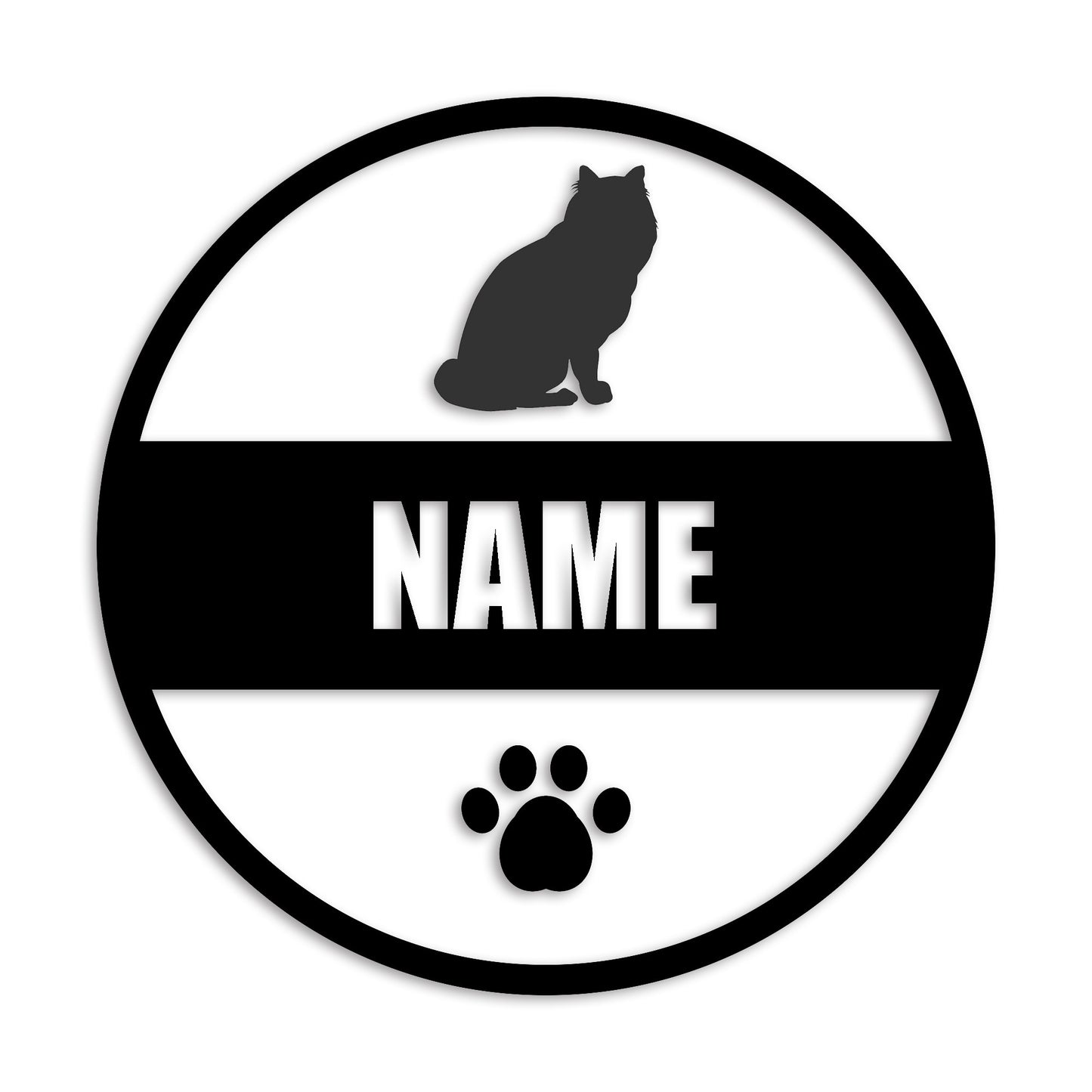 メインクーン 文字入れ可能 ペット 猫 カッティング ステッカー (st-142-174)