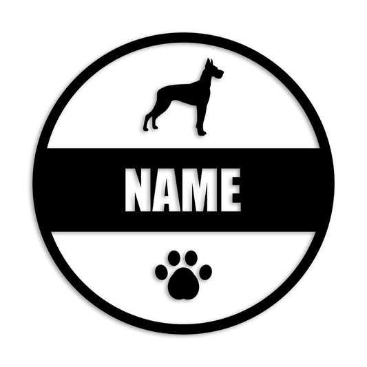 グレートデン 文字入れ可能 カッティングステッカー st-142-19