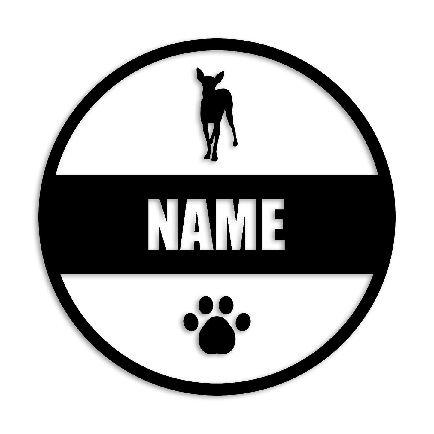 イタリアングレーハウンド 文字入れ可能 ペット 犬 カッティング ステッカー (st-142-4)