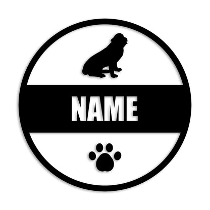 セントバーナード 文字入れ可能 ペット 犬 カッティング ステッカー (st-142-41)