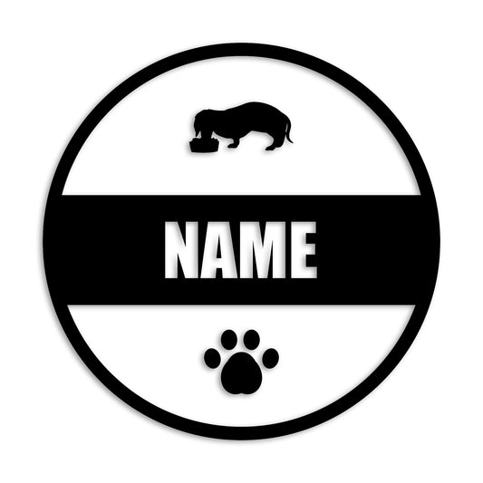 ダックスフンド 文字入れ可能 ペット 犬 カッティング ステッカー (st-142-44)