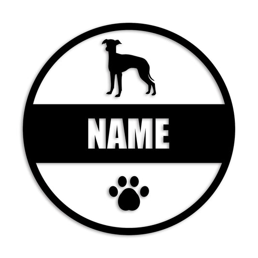 イタリアングレーハウンド 文字入れ可能 ペット 犬 カッティング ステッカー (st-142-5)