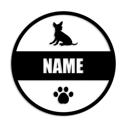 チワワ 文字入れ可能 ペット 犬 カッティング ステッカー (st-142-52)