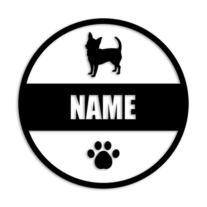 チワワ 文字入れ可能 ペット 犬 カッティング ステッカー (st-142-53)