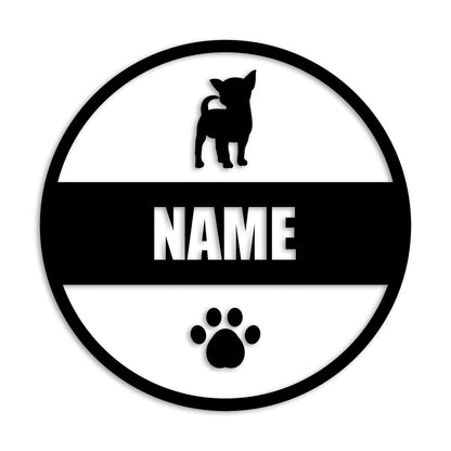 チワワ 文字入れ可能 ペット 犬 カッティング ステッカー (st-142-54)