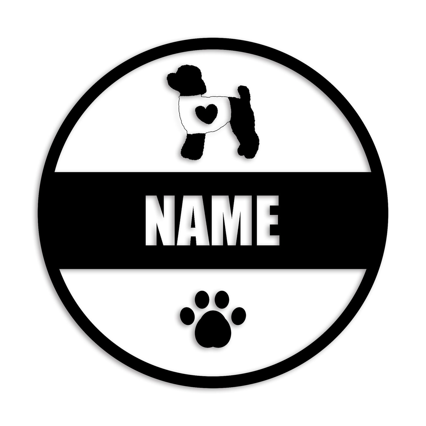 トイプードル 文字入れ可能 ペット 犬 カッティング ステッカー (st-142-55)