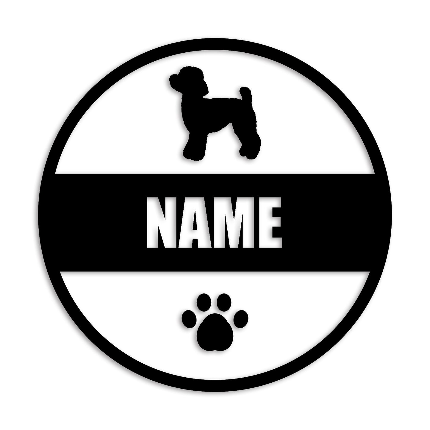 トイプードル 文字入れ可能 ペット 犬 カッティング ステッカー (st-142-56)