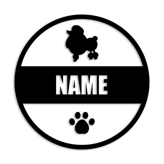 トイプードル 文字入れ可能 ペット 犬 カッティング ステッカー (st-142-57)