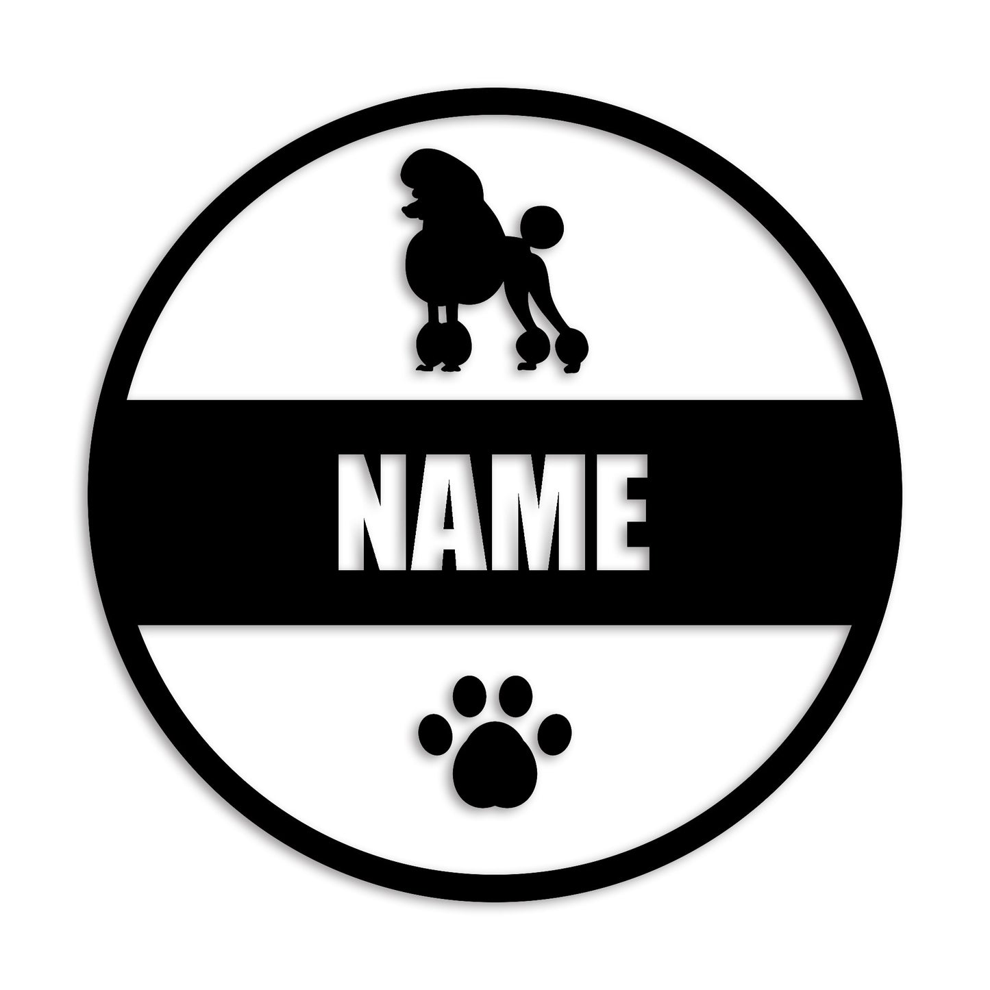 トイプードル 文字入れ可能 ペット 犬 カッティング ステッカー (st-142-58)