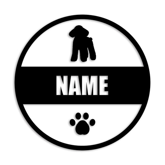 トイプードル 文字入れ可能 ペット 犬 カッティング ステッカー (st-142-60)