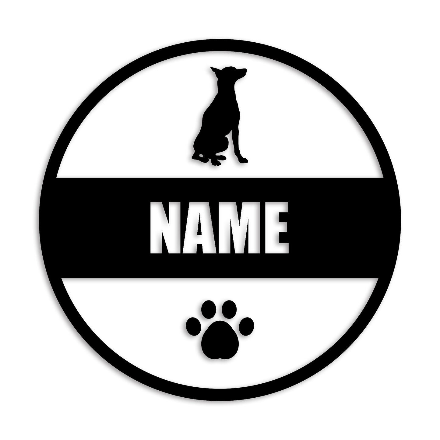 ドーベルマン 文字入れ可能 ペット 犬 カッティング ステッカー (st-142-62)