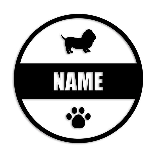 バセットハウンド 文字入れ可能 ペット 犬 カッティング ステッカー (st-142-67)