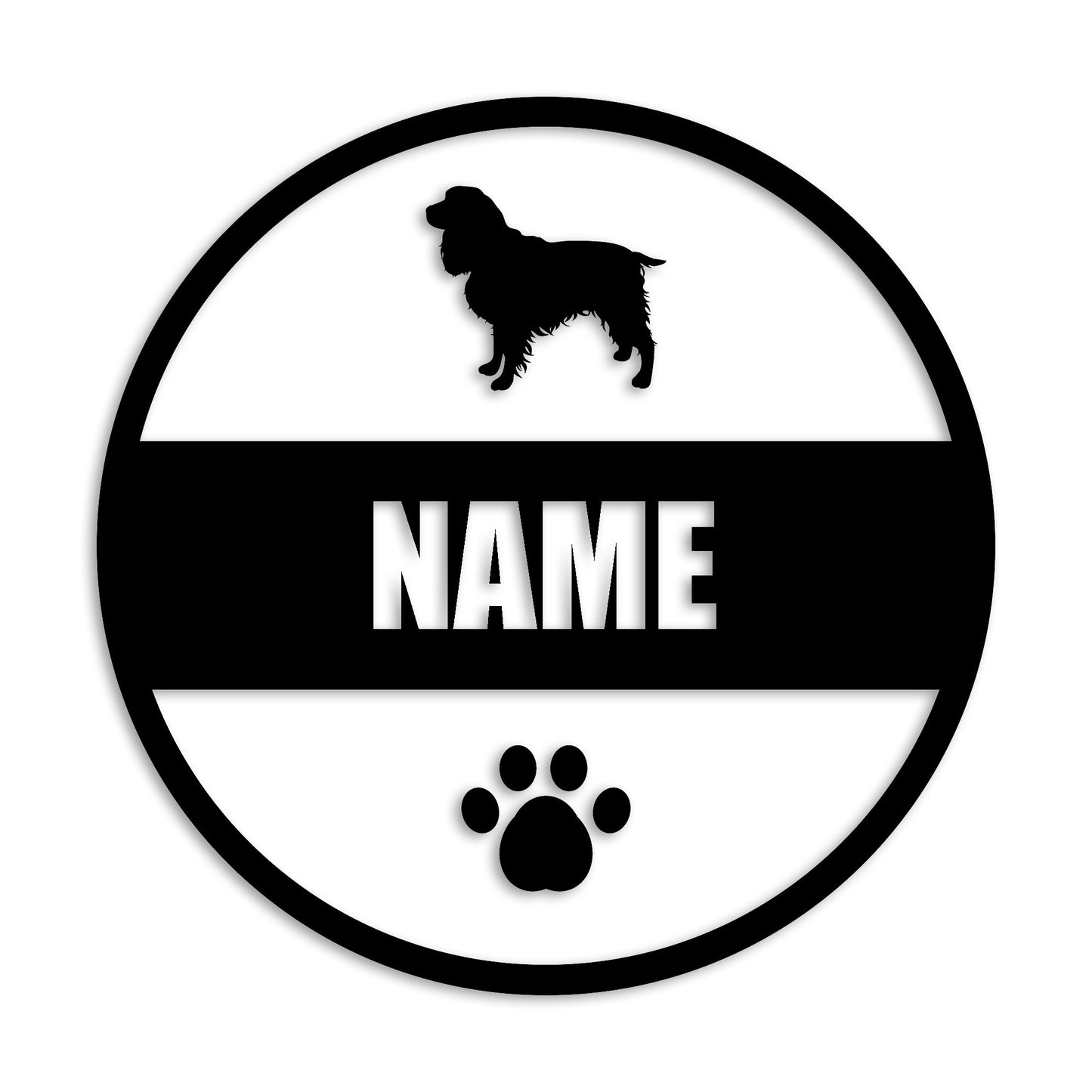 イングリッシュスプリンガ 文字入れ可能 ペット 犬 カッティング ステッカー (st-142-7)