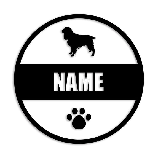 イングリッシュスプリンガ 文字入れ可能 ペット 犬 カッティング ステッカー (st-142-7)