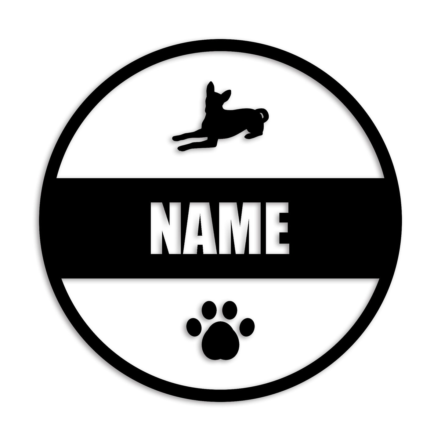 バセンジー 文字入れ可能 ペット 犬 カッティング ステッカー (st-142-70)