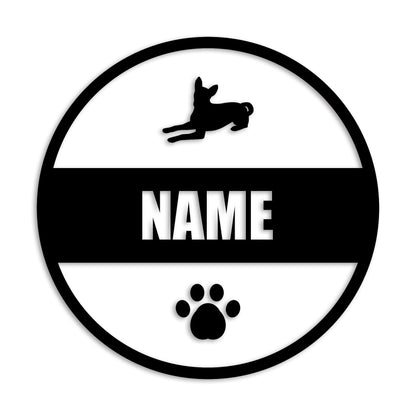 バセンジー 文字入れ可能 ペット 犬 カッティング ステッカー (st-142-70)