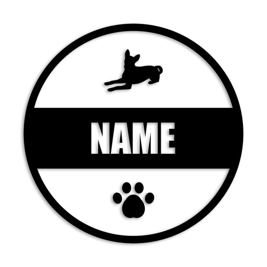 バセンジー 文字入れ可能 ペット 犬 カッティング ステッカー (st-142-70)