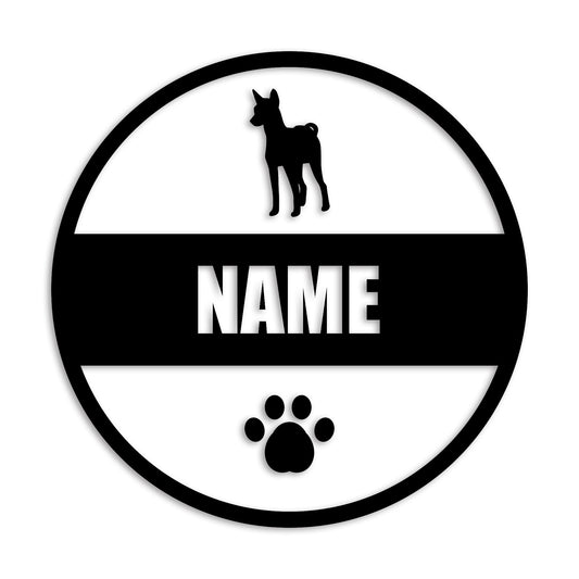 バセンジー 文字入れ可能 ペット 犬 カッティング ステッカー (st-142-72)