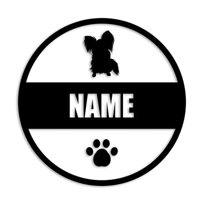 パピヨン 文字入れ可能 ペット 犬 カッティング ステッカー (st-142-73)