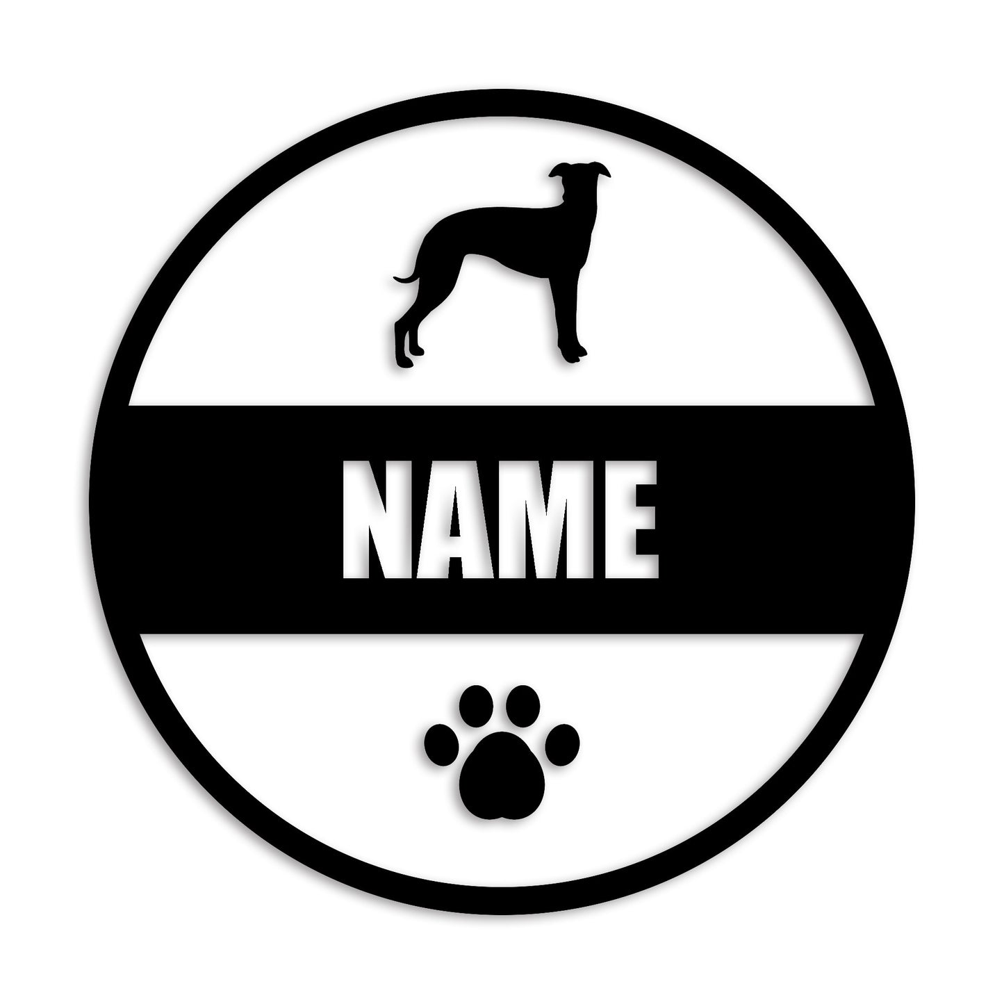 ウィペット 文字入れ可能 ペット 犬 カッティング ステッカー (st-142-8)