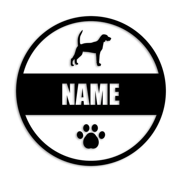 ビーグル 文字入れ可能 カッティングステッカー st-142-81