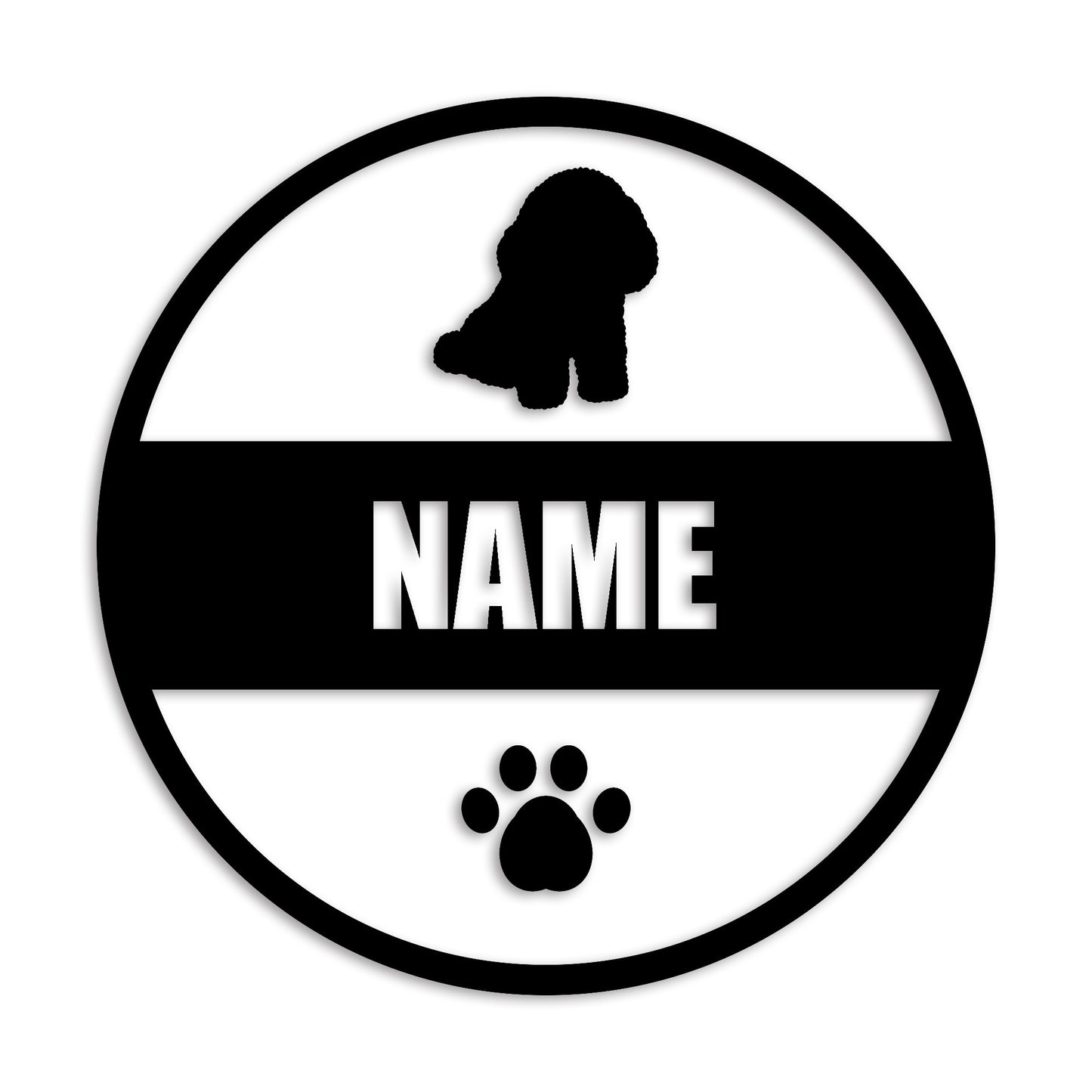 ビションフリーゼ 文字入れ可能 ペット 犬 カッティング ステッカー (st-142-82)