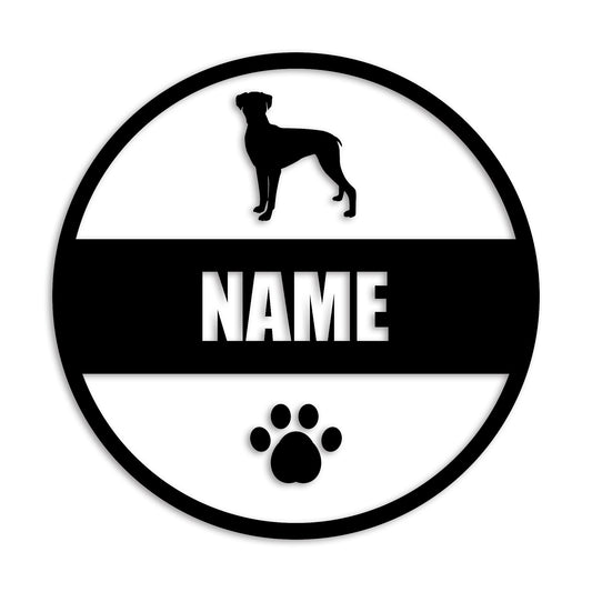 ボクサー 文字入れ可能 ペット 犬 カッティング ステッカー (st-142-97)