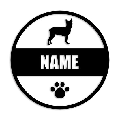 ボストンテリア 文字入れ可能 ペット 犬 カッティング ステッカー (st-142-98)