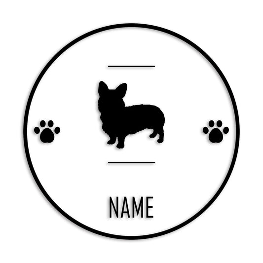 ウェルシュコーギー 文字入れ可能 ペット 犬 カッティング ステッカー (st-143-10)