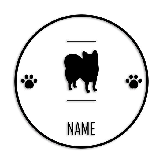 ポメラニアン 文字入れ可能 ペット 犬 カッティング ステッカー (st-143-100)