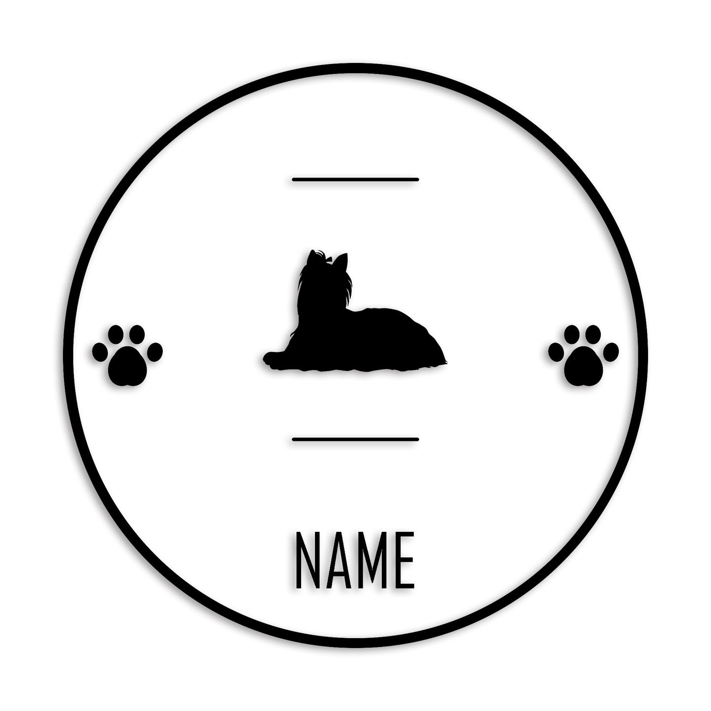 ヨークシャーテリア 文字入れ可能 ペット 犬 カッティング ステッカー (st-143-110)