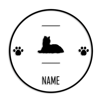 ヨークシャーテリア 文字入れ可能 ペット 犬 カッティング ステッカー (st-143-110)