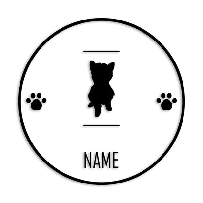 ヨークシャーテリア 文字入れ可能 ペット 犬 カッティング ステッカー (st-143-112)