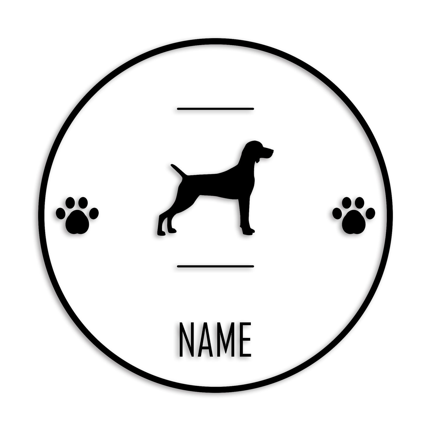 ワイマラナー 文字入れ可能 ペット 犬 カッティング ステッカー (st-143-118)