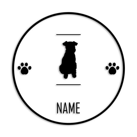 ウェルシュテリア 文字入れ可能 ペット 犬 カッティング ステッカー (st-143-12)