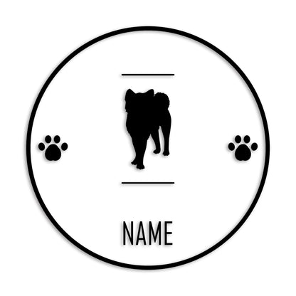 秋田犬 文字入れ可能 ペット 犬 カッティング ステッカー (st-143-127)