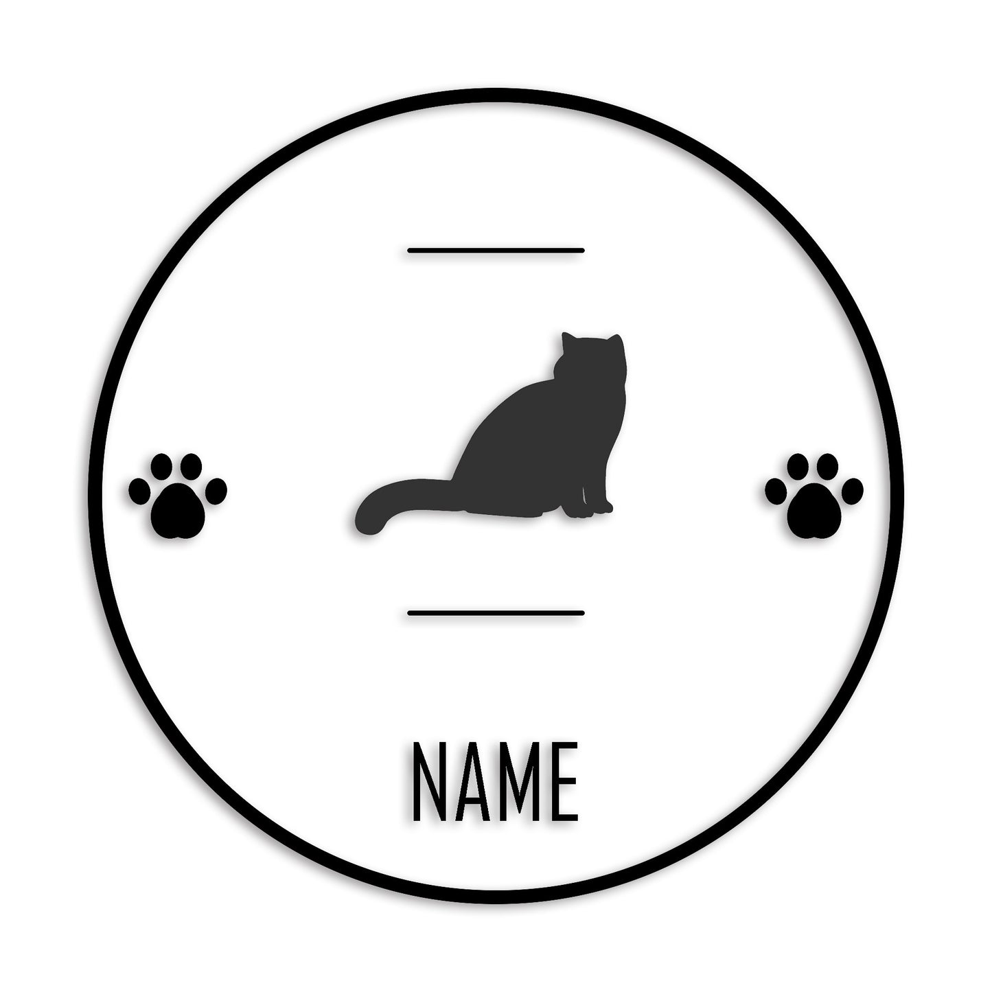 エキゾチック 文字入れ可能 ペット 猫 カッティング ステッカー (st-143-139)