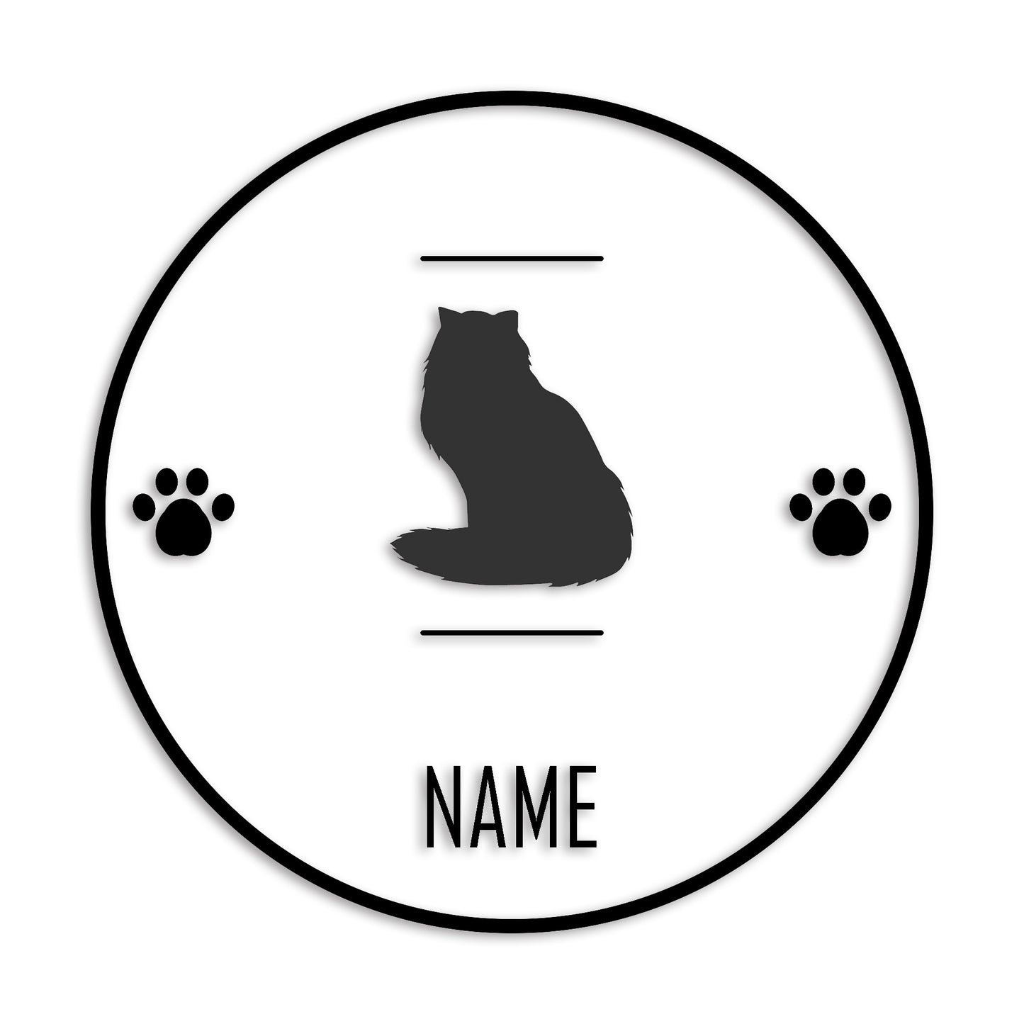 ペルシャ 文字入れ可能 ペット 猫 カッティング ステッカー (st-143-168)