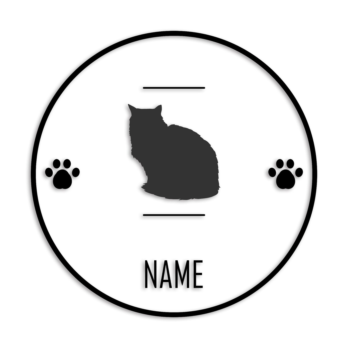 ペルシャ 文字入れ可能 ペット 猫 カッティング ステッカー (st-143-169)