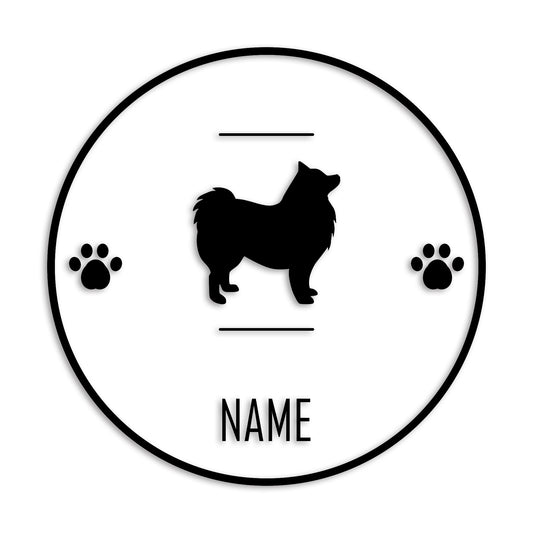 スピッツ 文字入れ可能 ペット 犬 カッティング ステッカー (st-143-37)