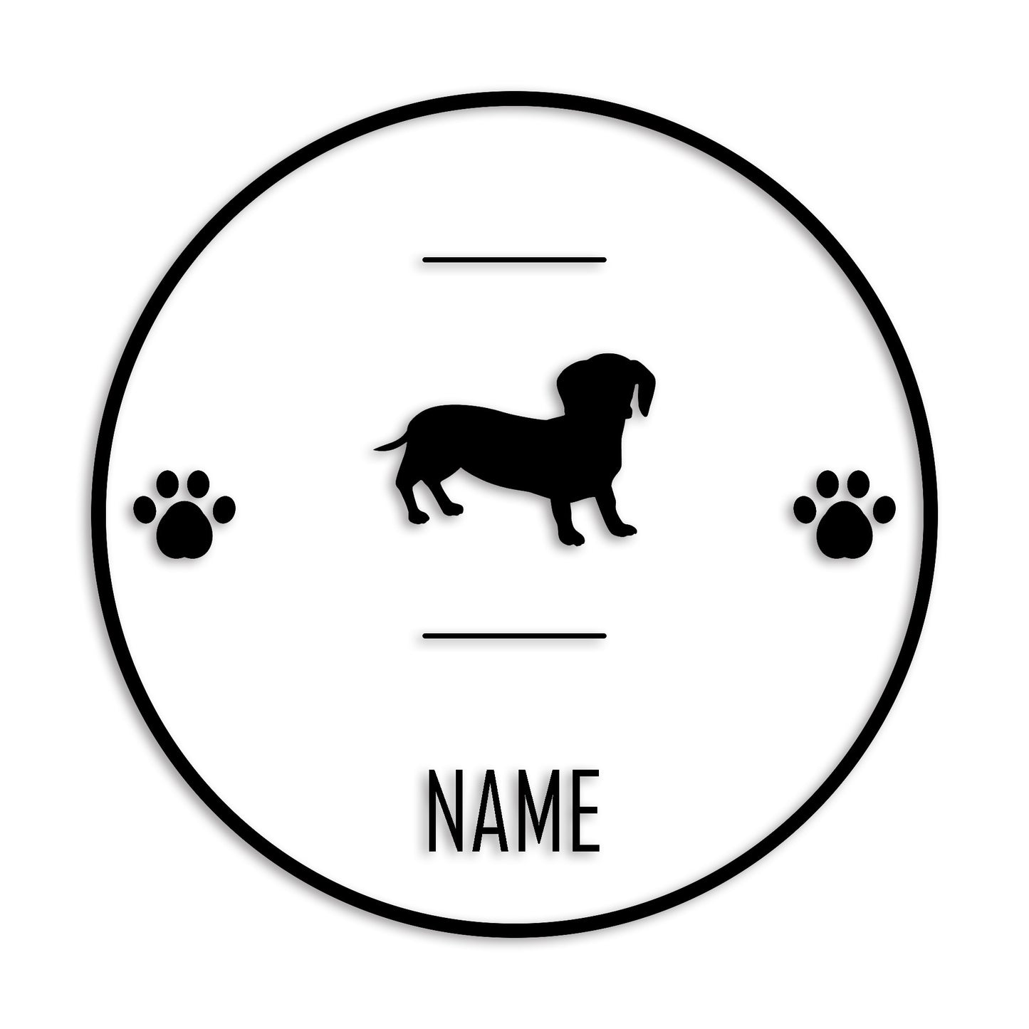 ダックスフンド 文字入れ可能 ペット 犬 カッティング ステッカー (st-143-43)