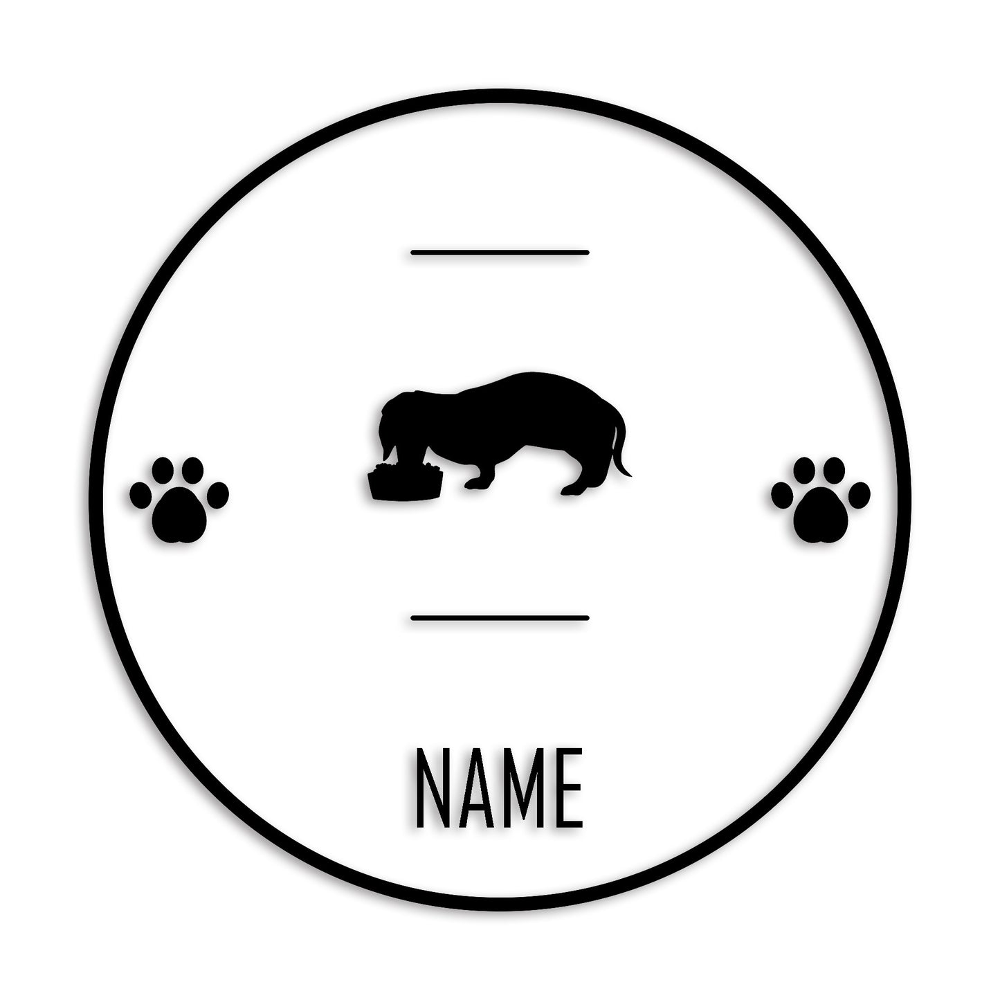 ダックスフンド 文字入れ可能 ペット 犬 カッティング ステッカー (st-143-44)