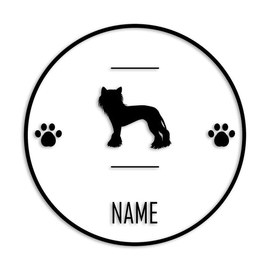 チャイニーズクレステッドドッグ 文字入れ可能 ペット 犬 カッティング ステッカー (st-143-48)
