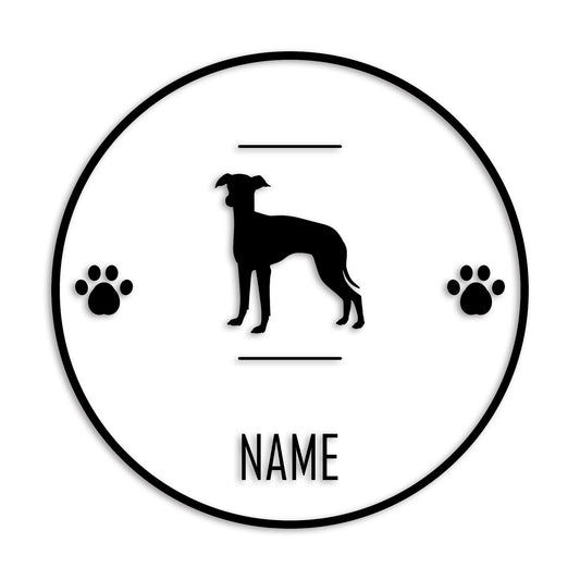 イタリアングレーハウンド 文字入れ可能 ペット 犬 カッティング ステッカー (st-143-5)