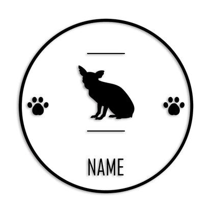 チワワ 文字入れ可能 ペット 犬 カッティング ステッカー (st-143-51)