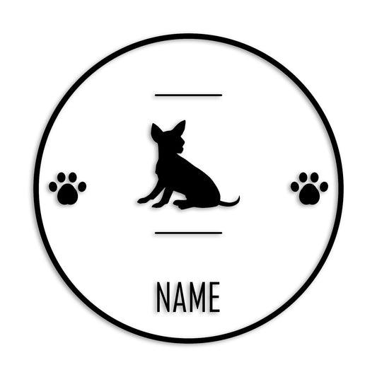 チワワ 文字入れ可能 ペット 犬 カッティング ステッカー (st-143-52)