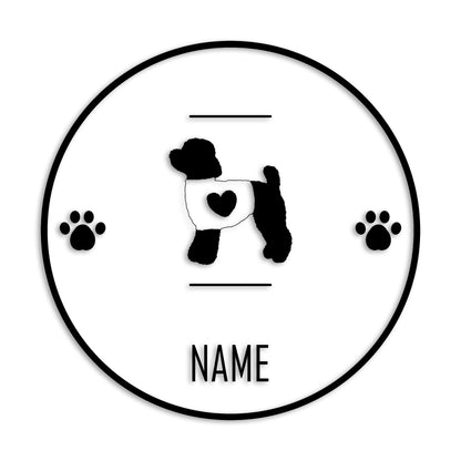 トイプードル 文字入れ可能 ペット 犬 カッティング ステッカー (st-143-55)