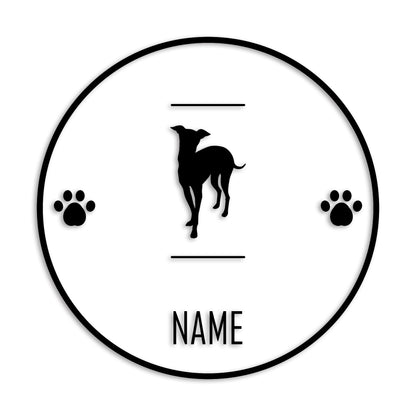 イタリアングレーハウンド 文字入れ可能 ペット 犬 カッティング ステッカー (st-143-6)